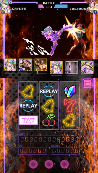 TAT Rumble has a slot machine element.