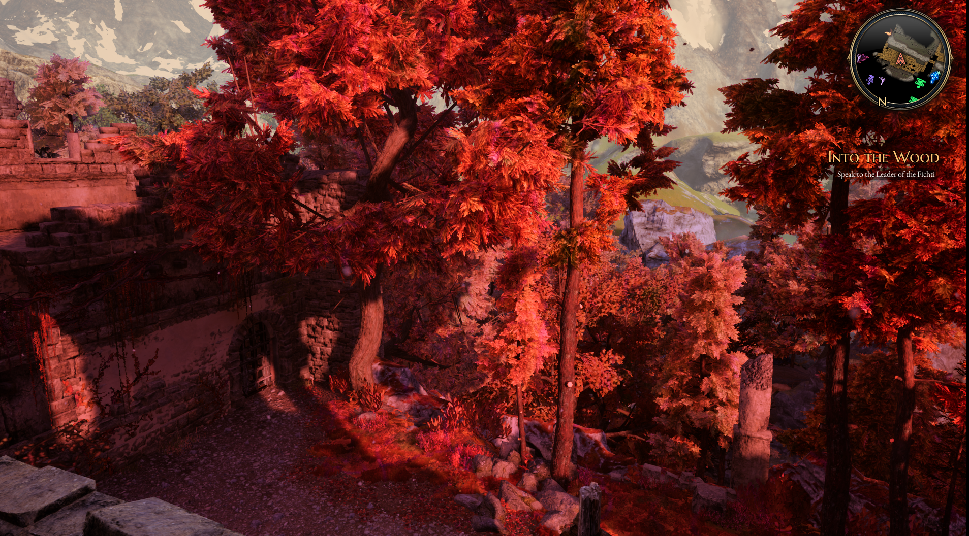 The autumn leaves are just one taste of the color that livens up The Bard's Tale IV: Barrows Deep.