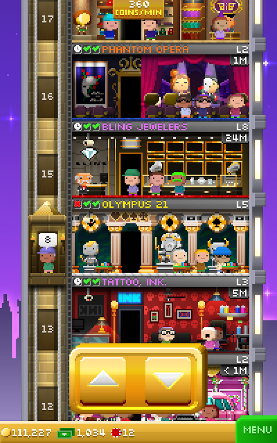 It doesn't take long for the waiting (or paying) to be force-started in Tiny Towers Vegas