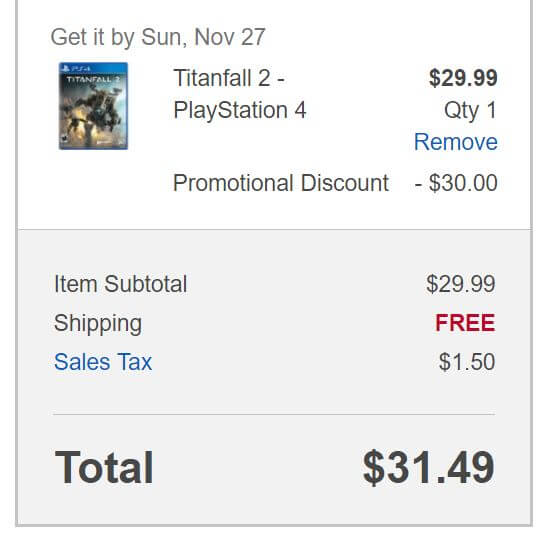 You can get Titanfall 2 for half off at certain retailers.