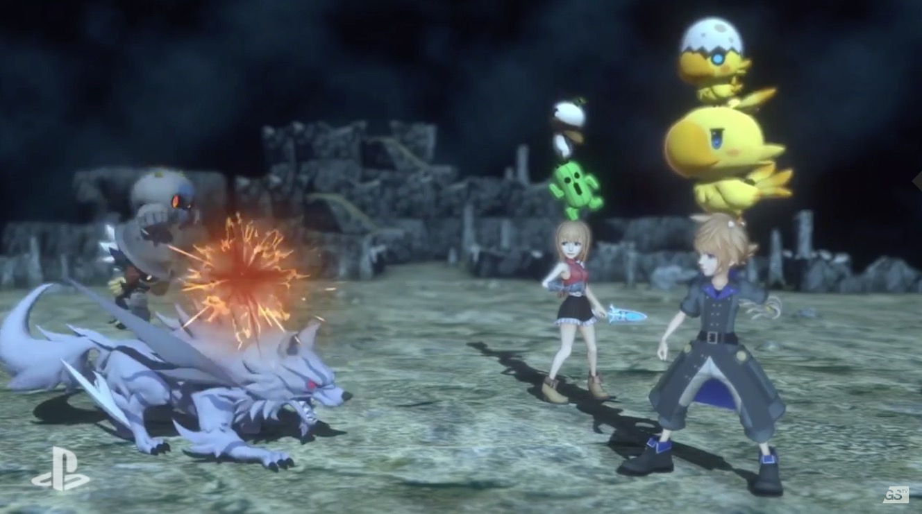 Battles emphasize stacking monsters on characters (or vice versa).