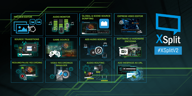 XSplit's new features in V2.
