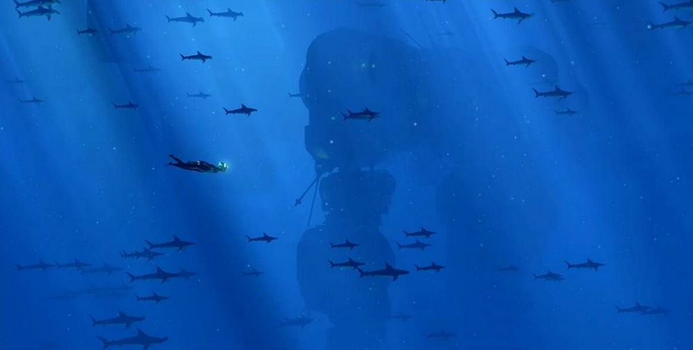 Abzu has beautiful underwater landscapes.