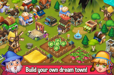 Adventure Town lets you build a cute town with charming characters.