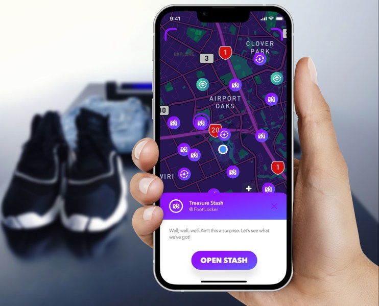 Aglet lets you find virtual sneakers at locations you can walk to.