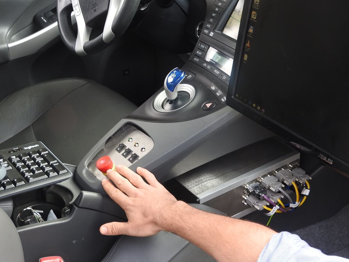 AImotive's test car has a panic button.