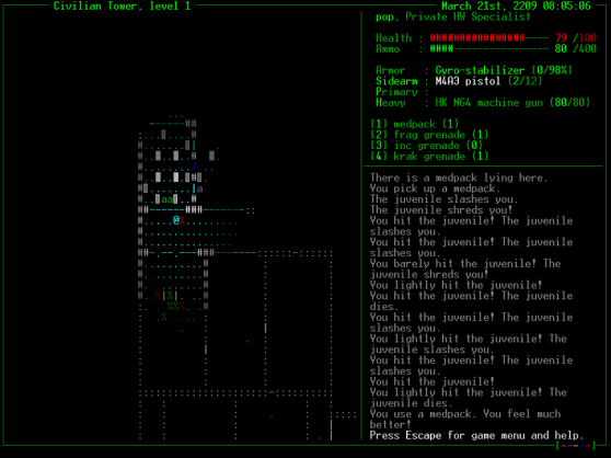 Aliens: The Rogue Like lurking corridors