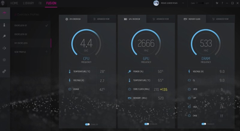 Alienware Command Center tells you how your machine looks.