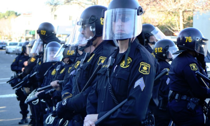 Berkeley police preparing for anti-fascist protest.