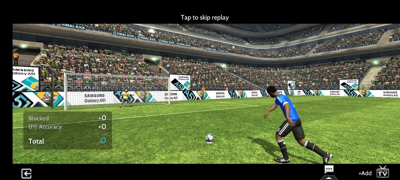 Anzu.io inserts a Samsung ad in Final Kick.