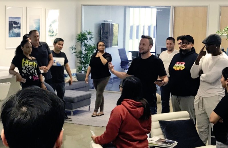 Jonathan Zweig addresses the AppOnBoard team.