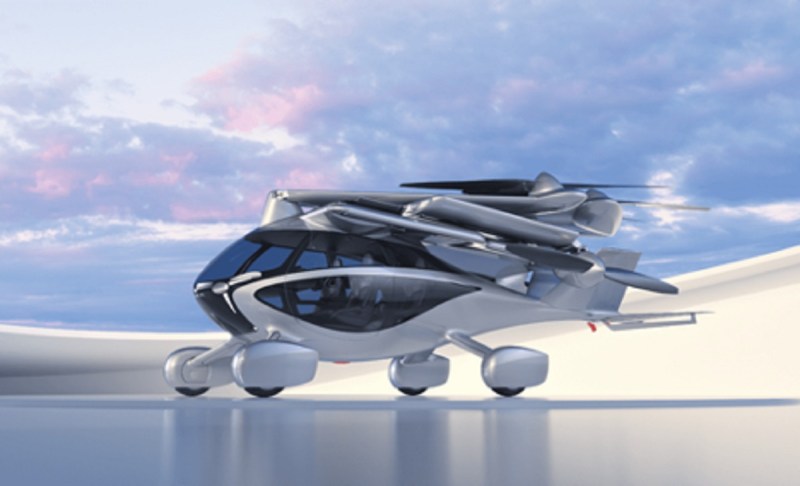 Aska is showing off a eVTOL aircraft/car hybrid.