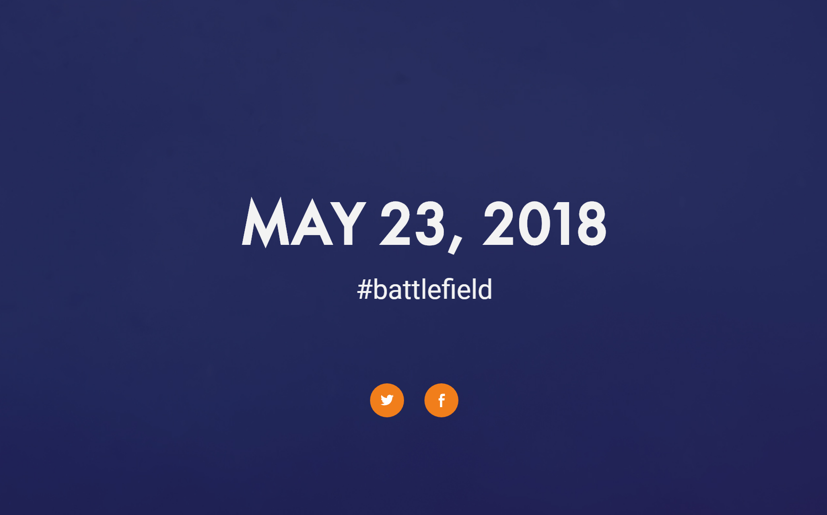 A tease for the reveal of Battlefield V.