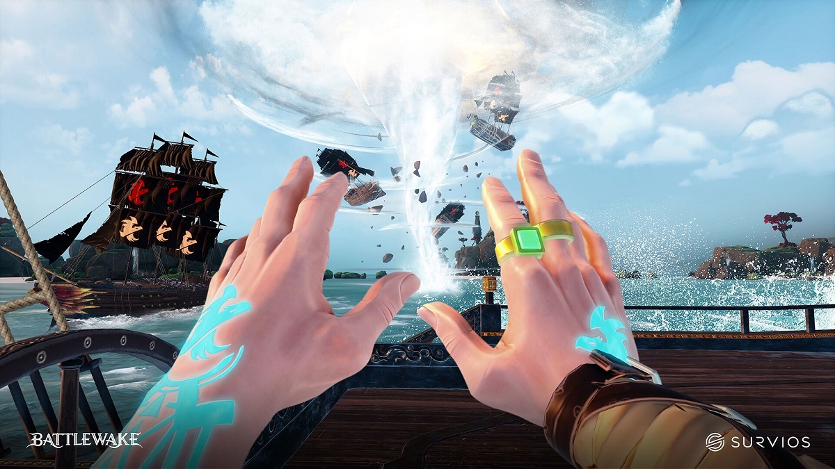 You can summon a hurricane in Battlewake.