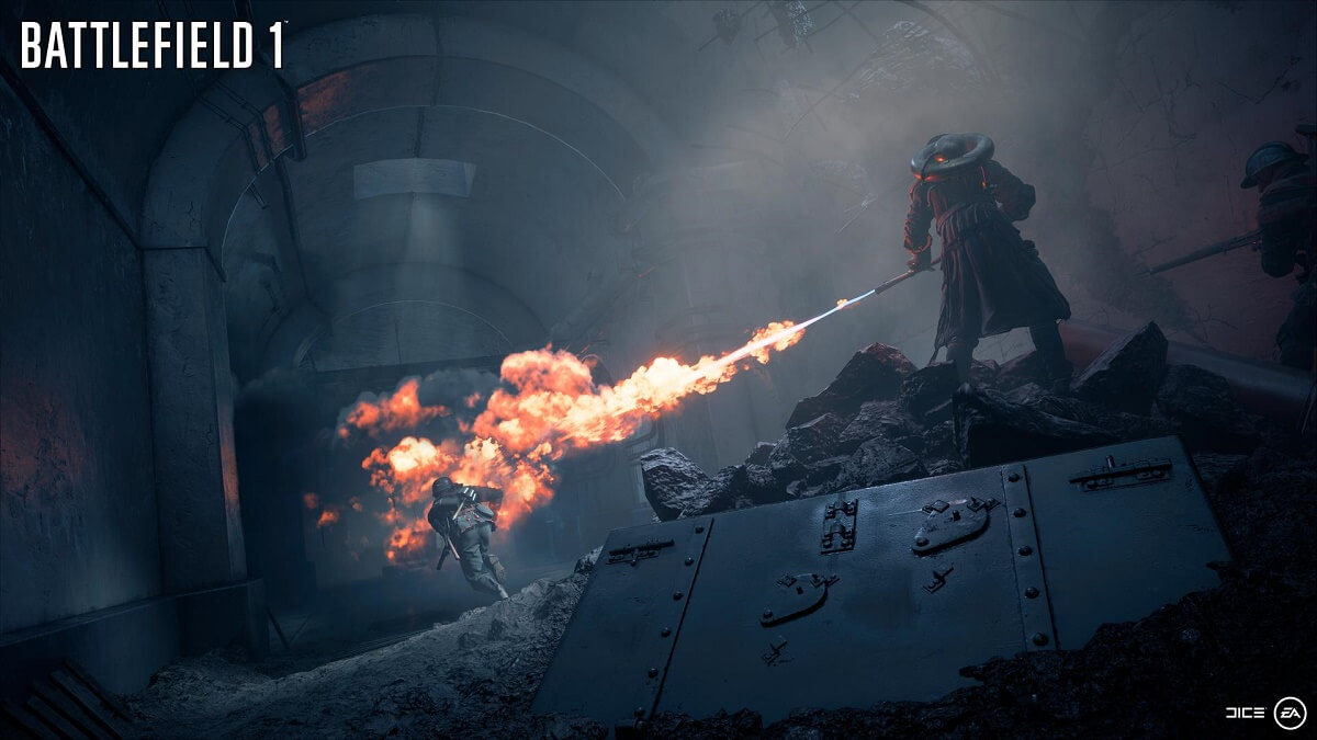 Flamethrowers in Battlefield 1: They Shall Not Pass.