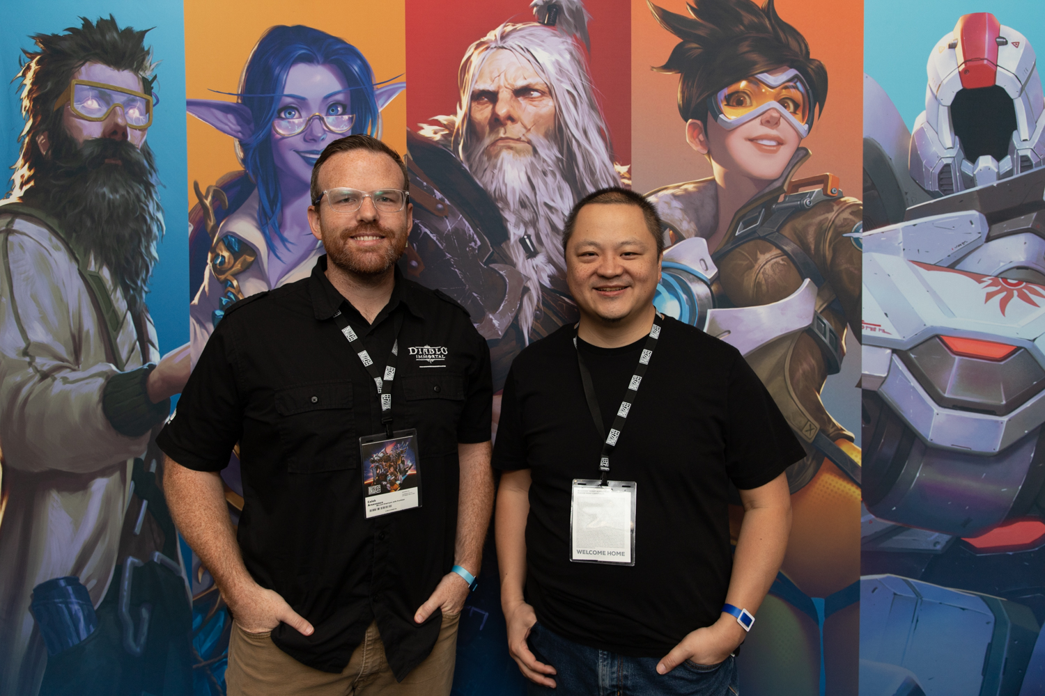 Diablo: Immortal devs Caleb Arseneau (left) and