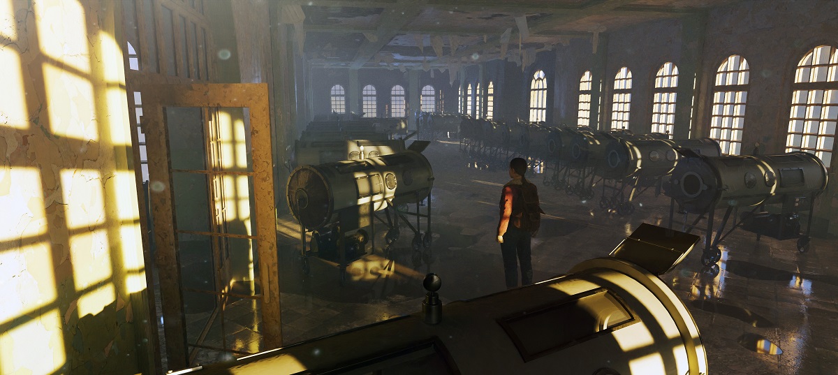 Inside a sanitorium.