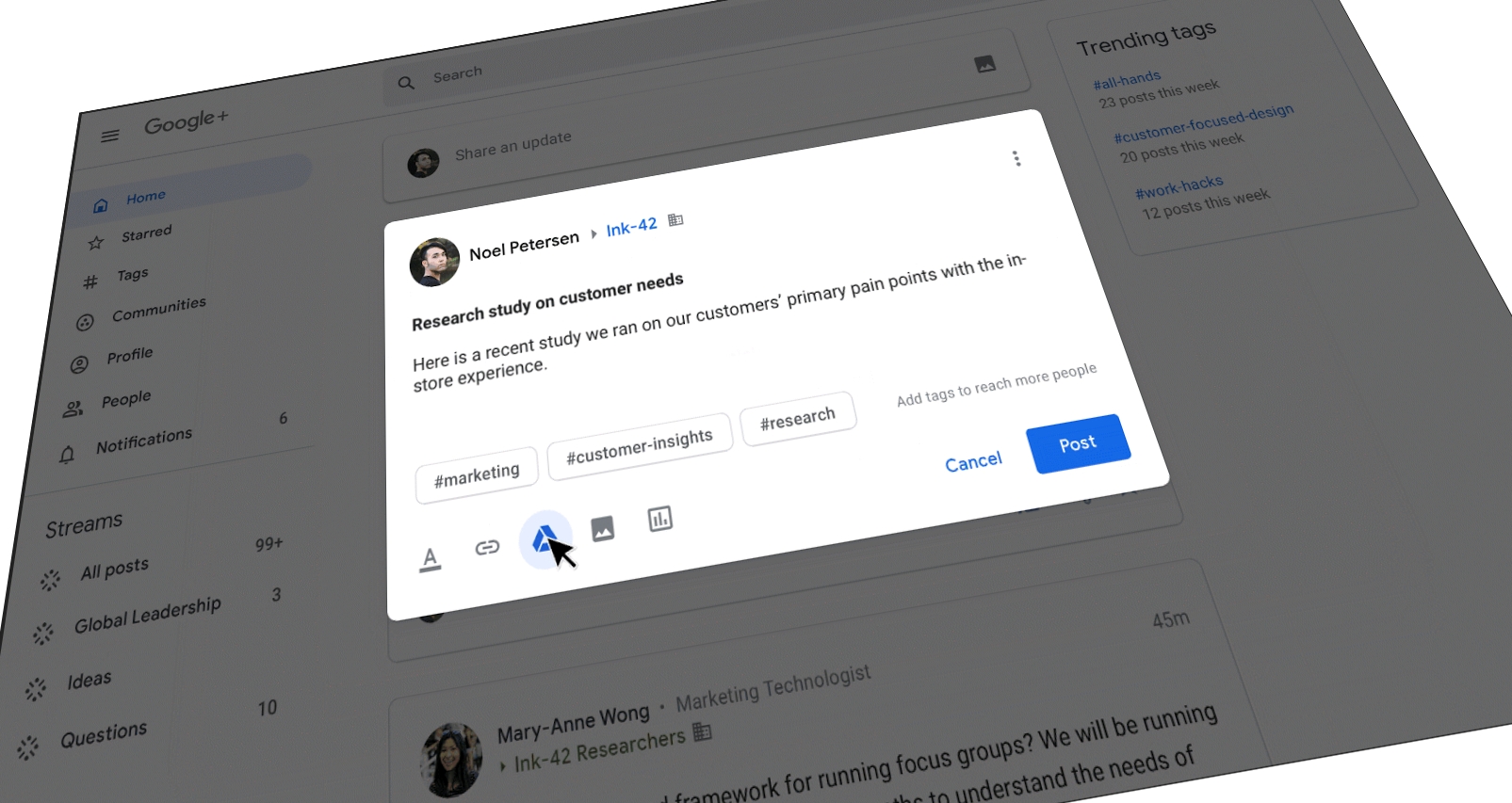 Google Plus in G Suite