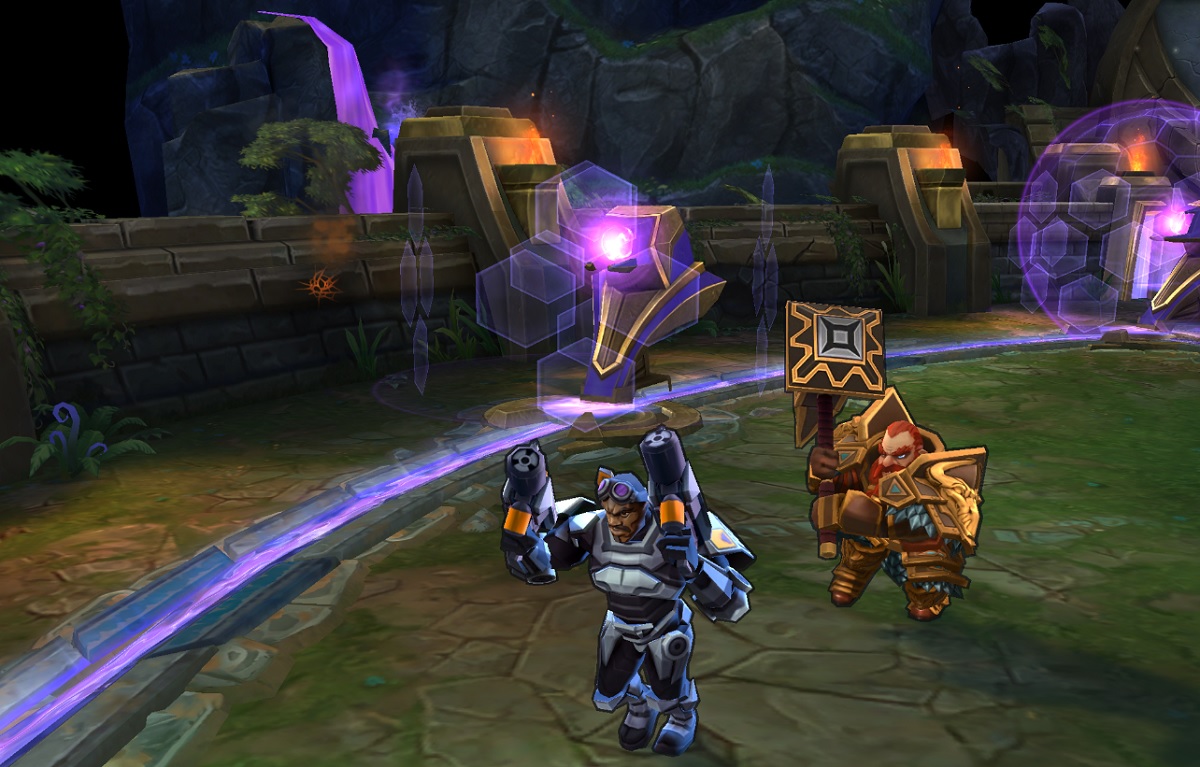 Call of Champions has two lanes of combat.