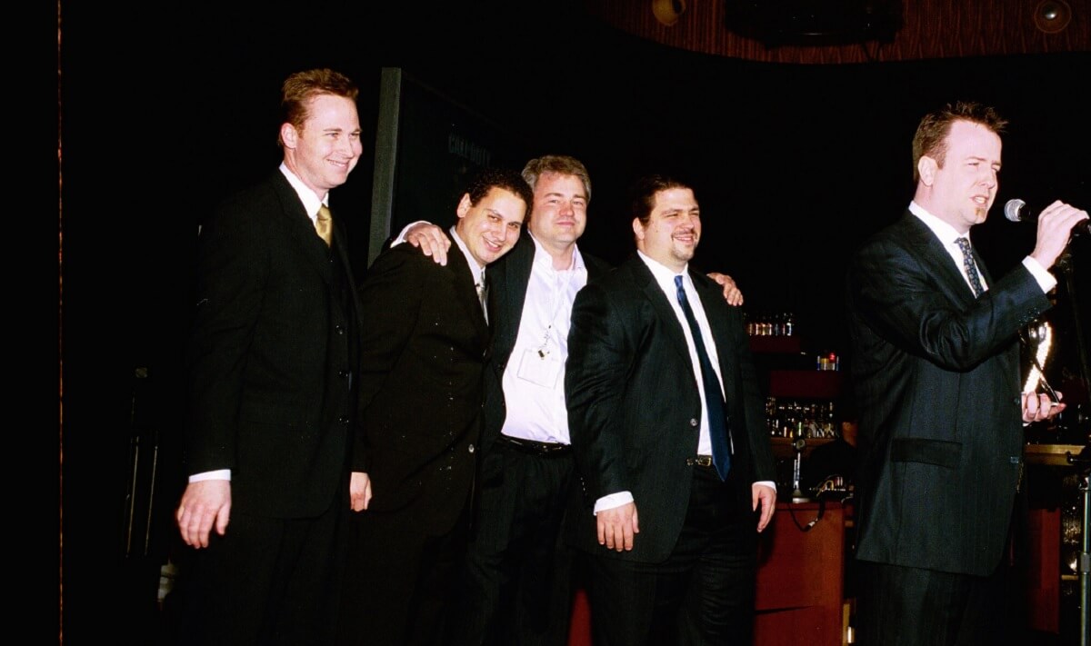 The Call of Duty team (with Grant Collier speaking) at the 7th Dice Awards.