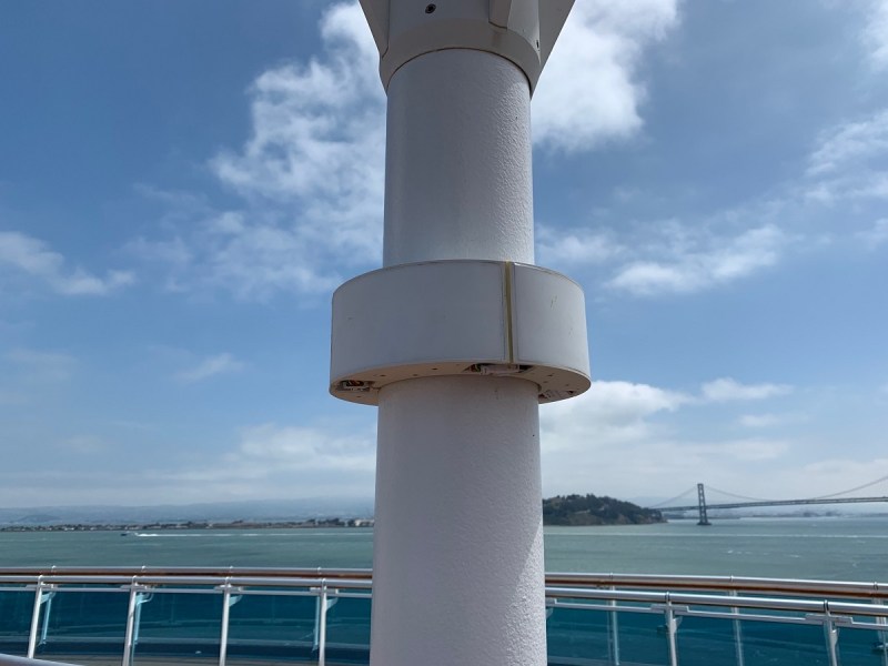 Sensors are hidden in spots like this one on the Royal Princess.