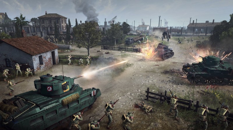 Fighting at Termoli in Company of Heroes 3.
