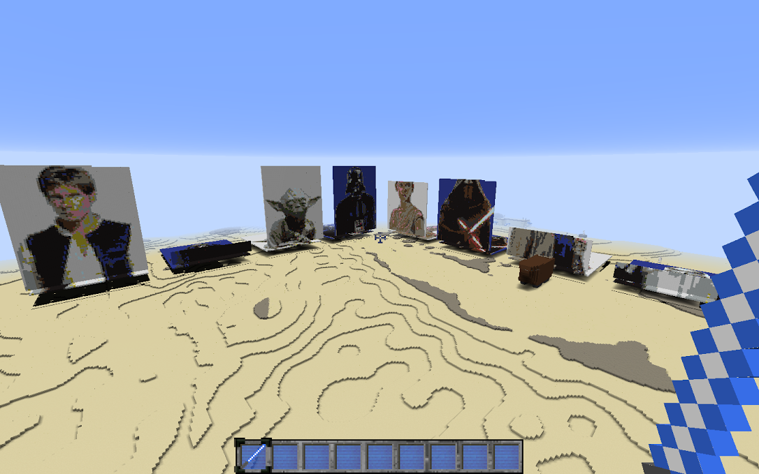 The characters left standing in StreamSets Minecraft visualization of the data.