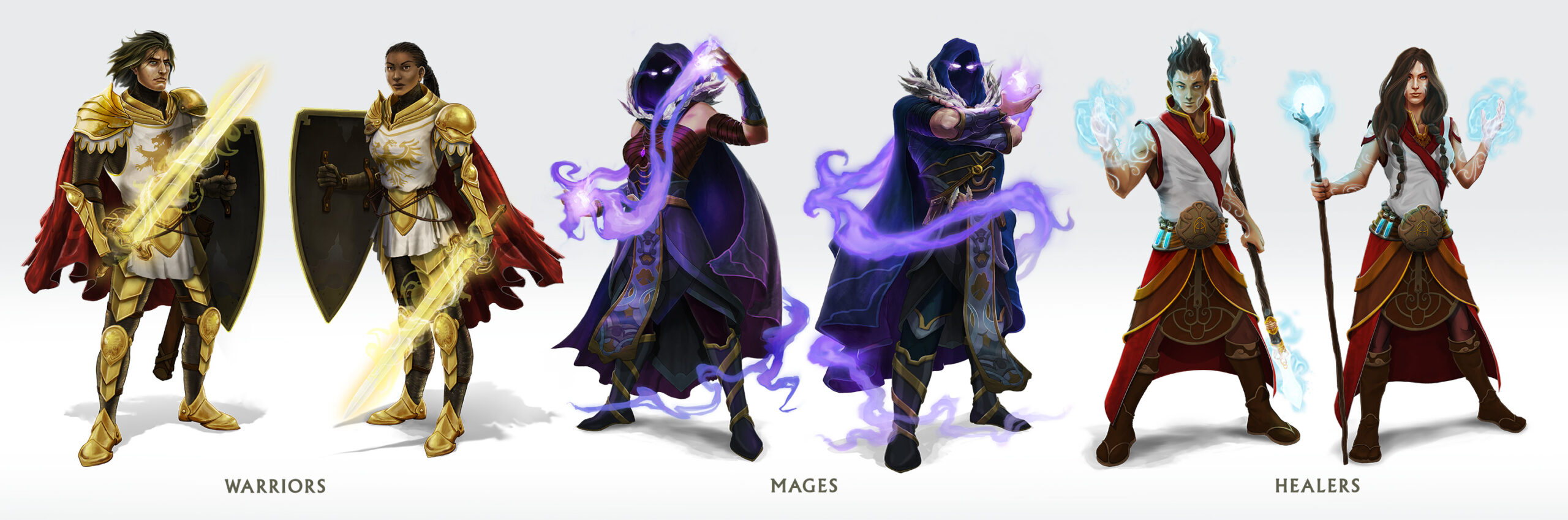 The different classes in the game are balanced to encourage teamwork.