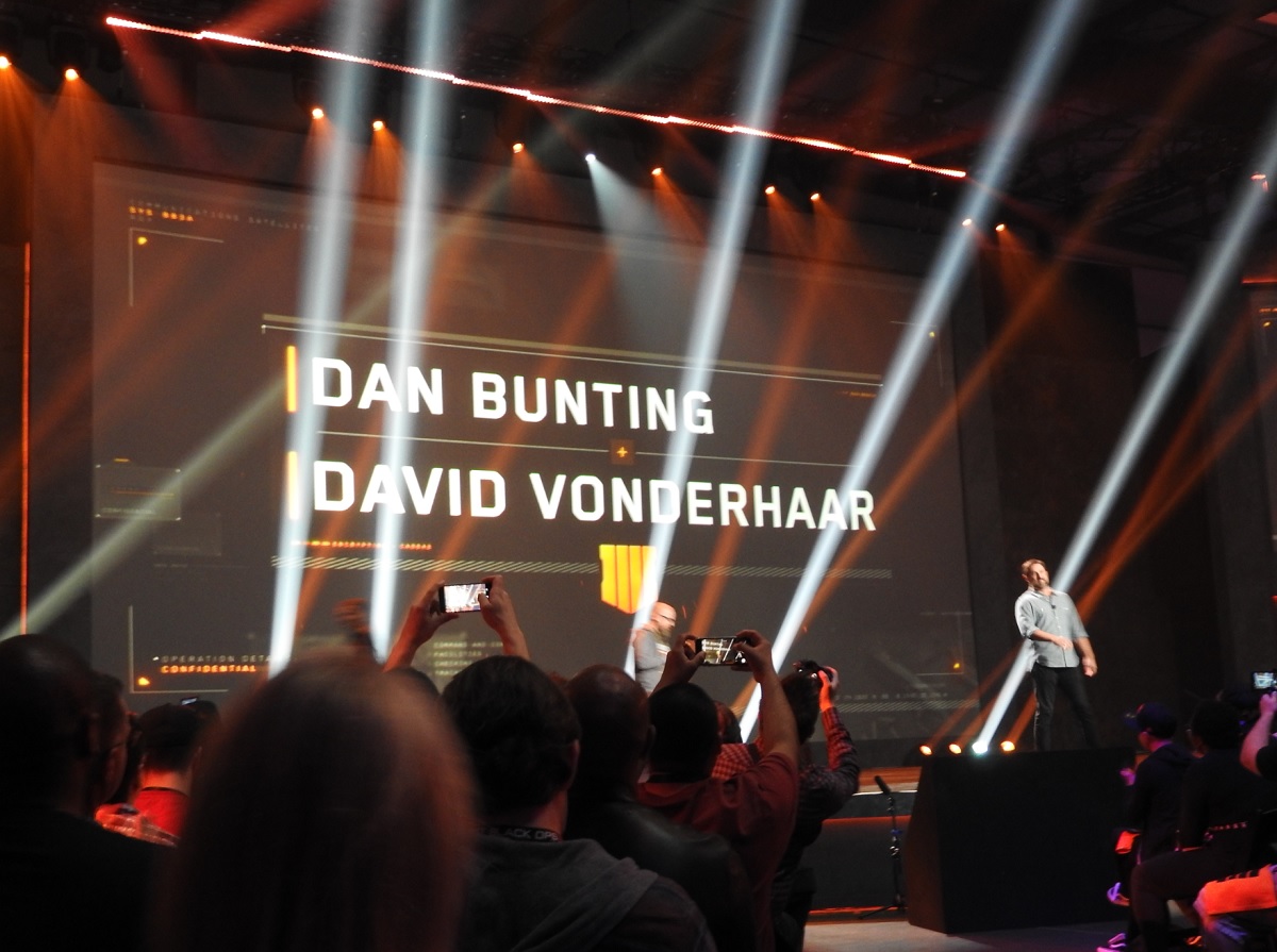 Dan Bunting and David Vonderhaar at Black Ops 4 reveal.