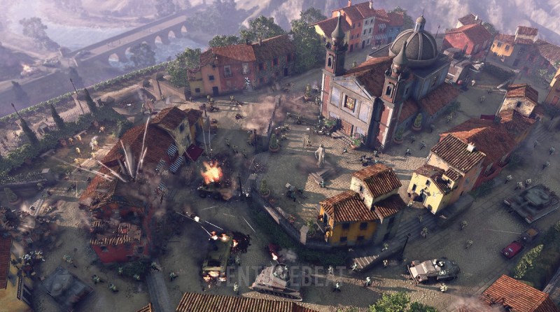 Beautiful Mediterranean environments are destroyed in Company of Heroes 3.