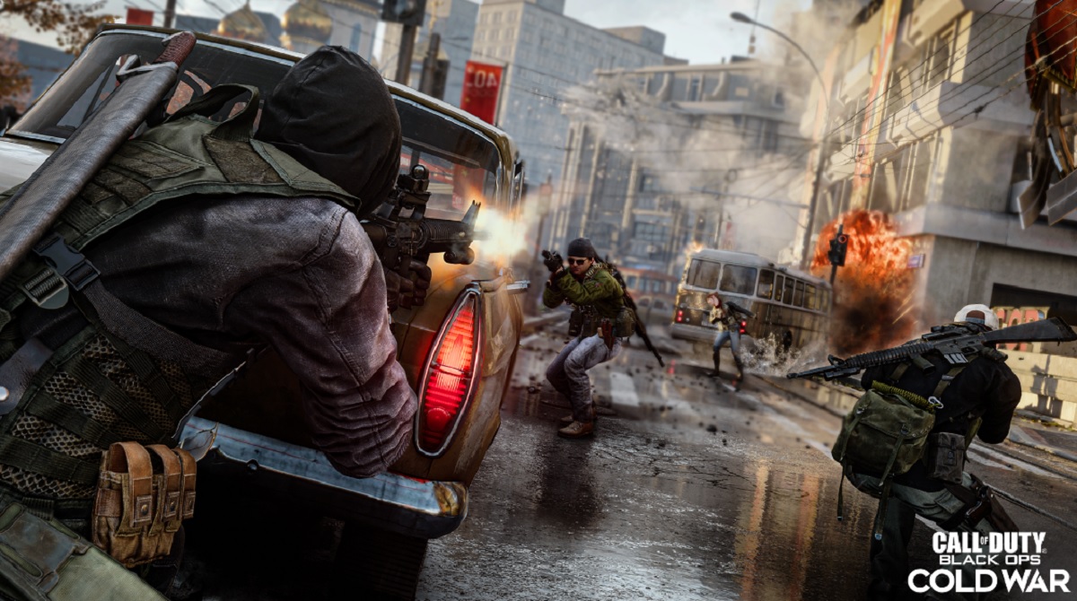 Street battle in Call of Duty: Black Ops -- Cold War.