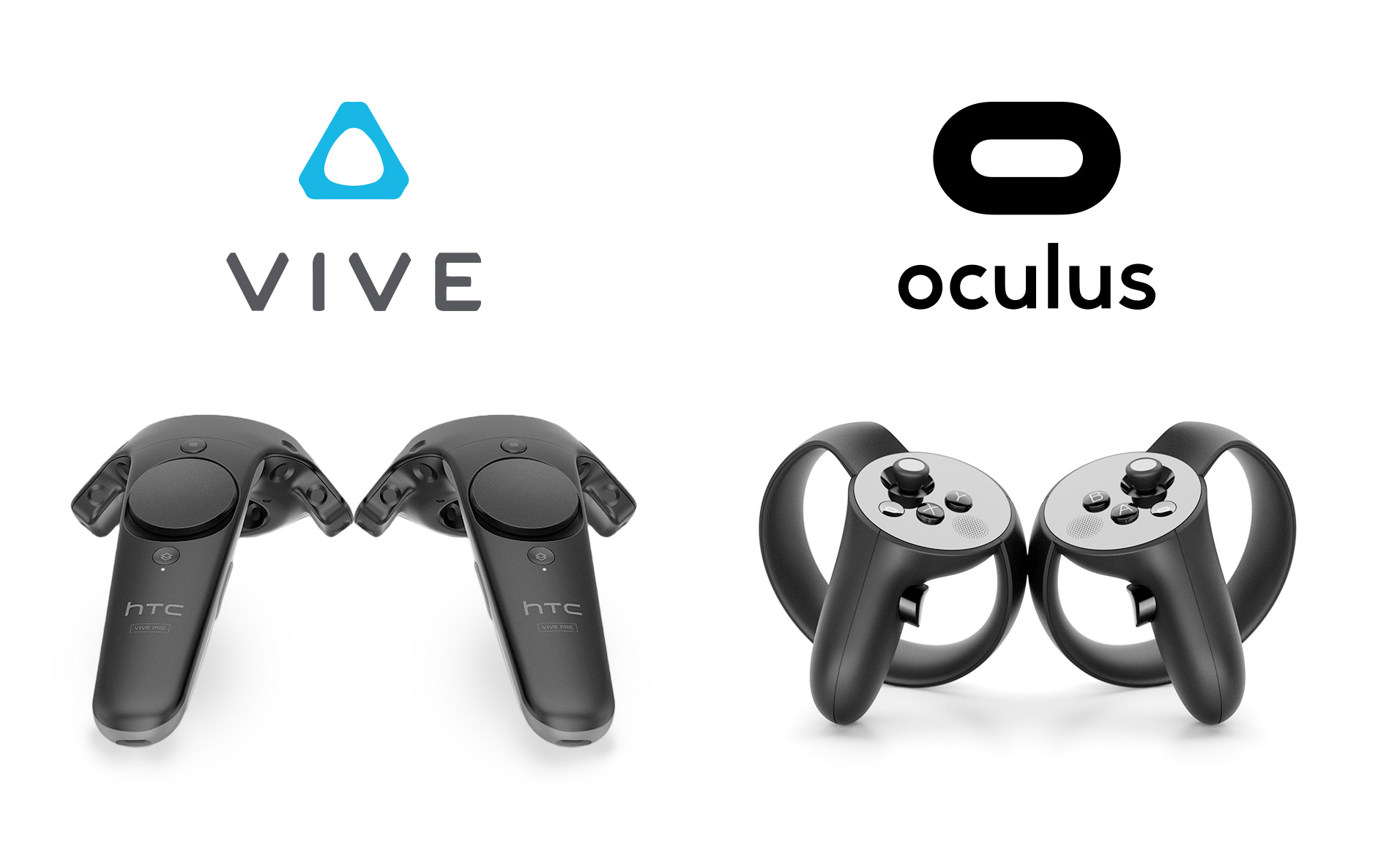 See how the Vive controller tapers in thickness from the top to bottom. Notice also how the Touch's handles look a lot like the grips of a DualShock.