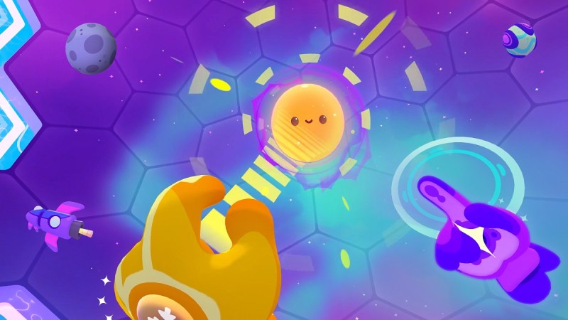 Resizing something in VR in Cosmonious High.