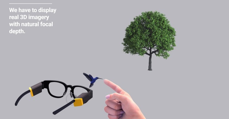 Creal can focus on the bird and your finger, just like your eyes can.