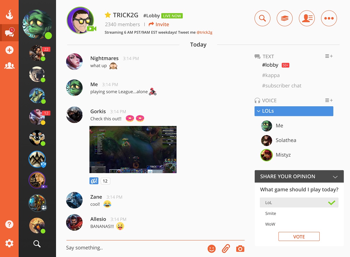 Curse makes it easy to add friends.