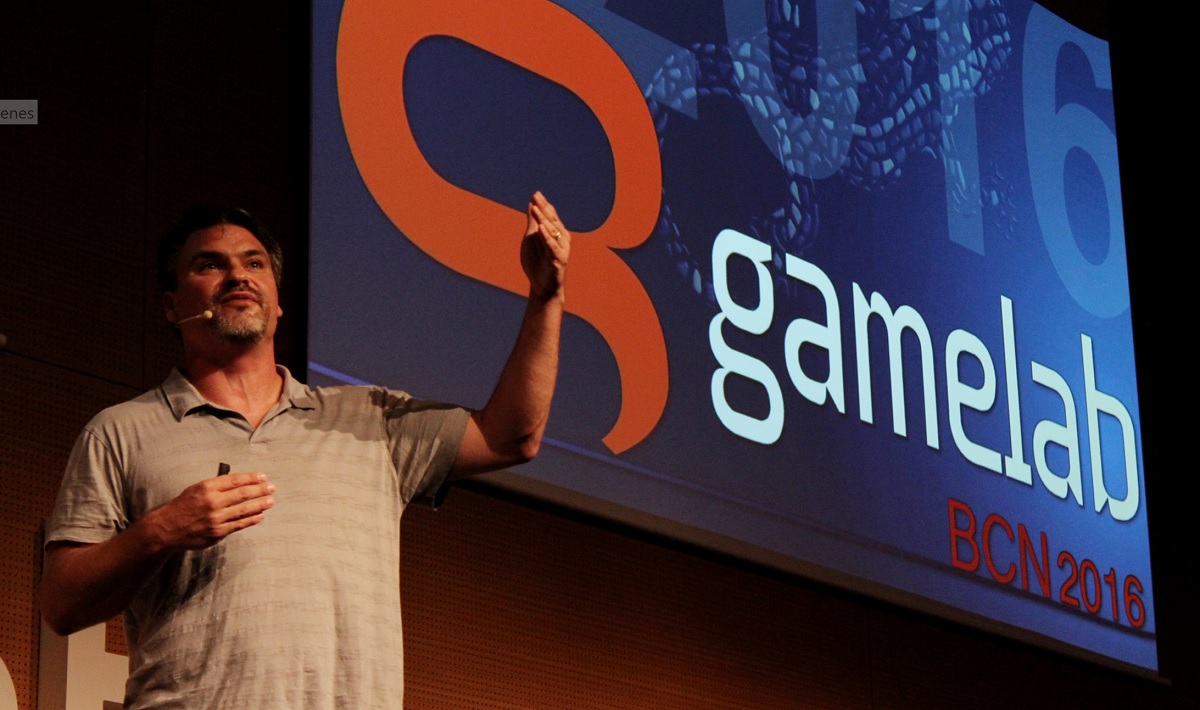 Dan Connors, cofounder of Telltale Games, at Gamelab 2016.