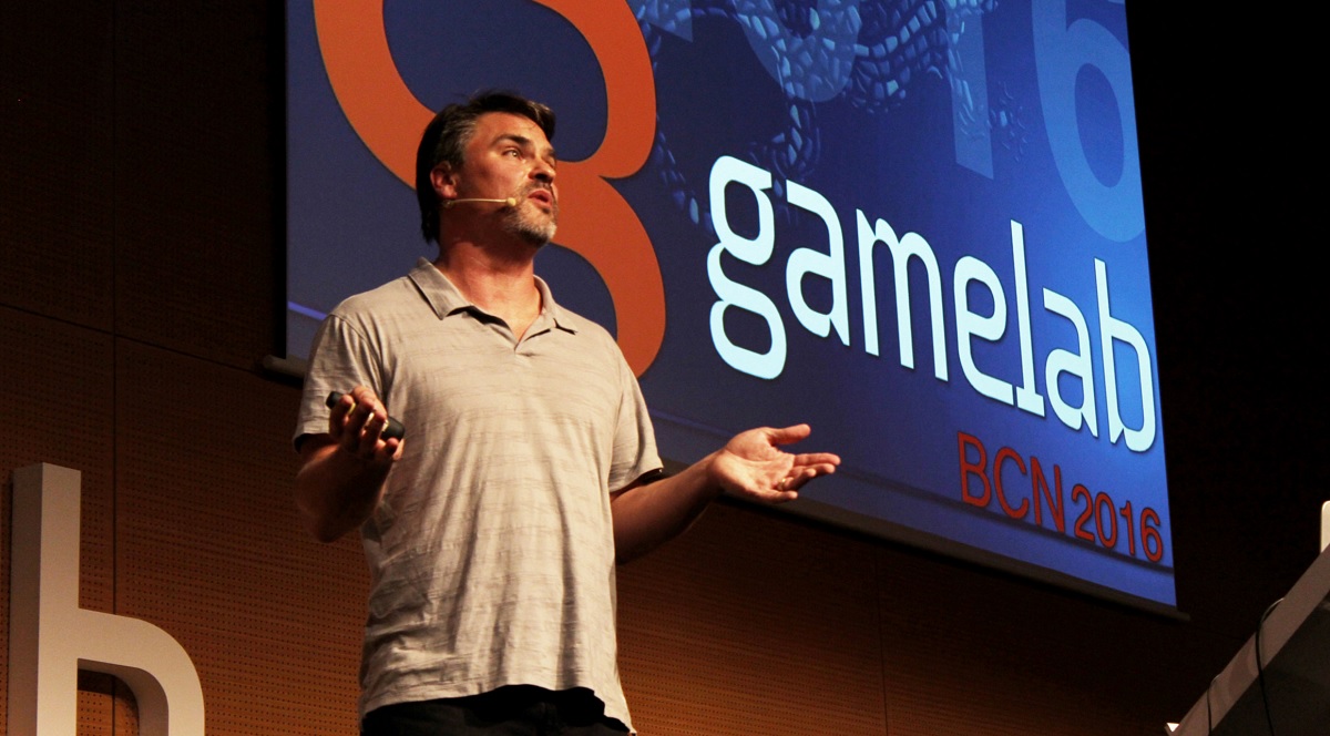 Dan Connors gives a talk at Gamelab 2016 in Barcelona.