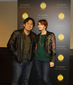 Felicia Day and Freddie Wong in Vegas at Dice Felicia Day and Freddie Wong in Vegas at Dice