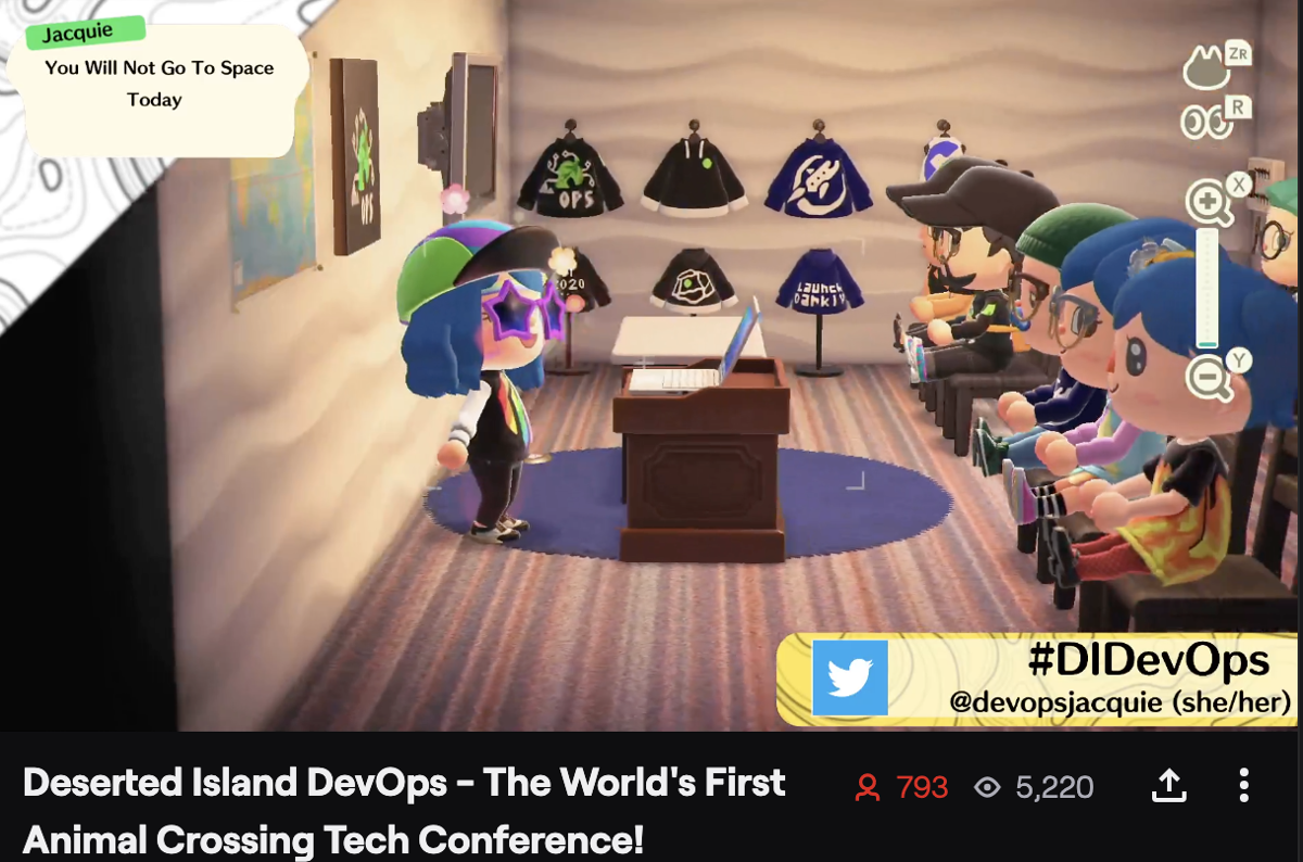 Deserted Islands Devops conference on Animal Crossing