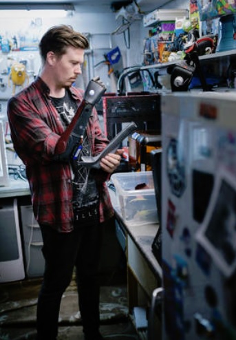 Daniel Melville has a 3D printer in his home.