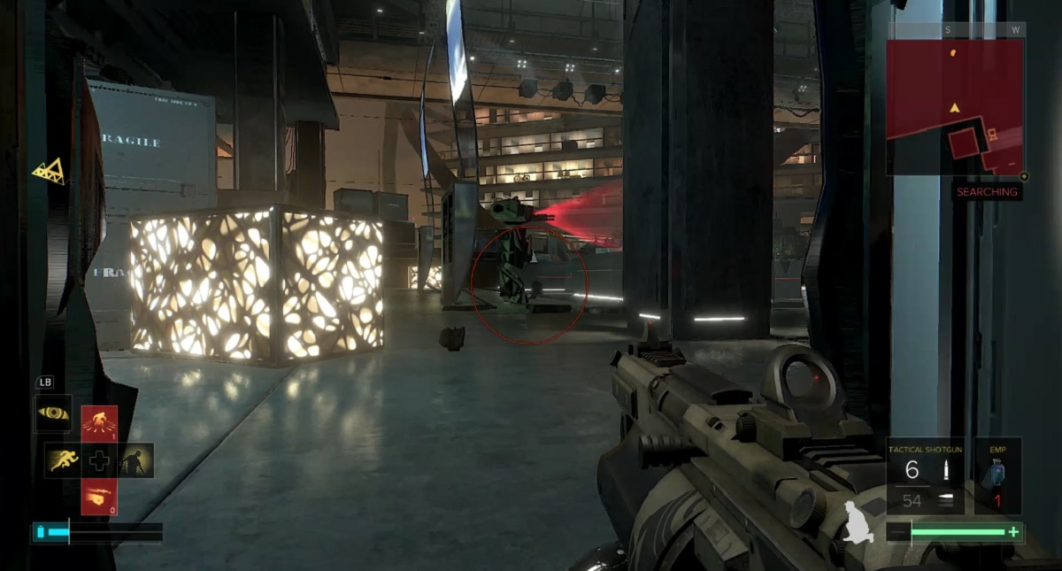 A shotgun and an EMP grenade just might take out this mech. But that's only one problem in the boss fight of Deus Ex: Mankind Divided.