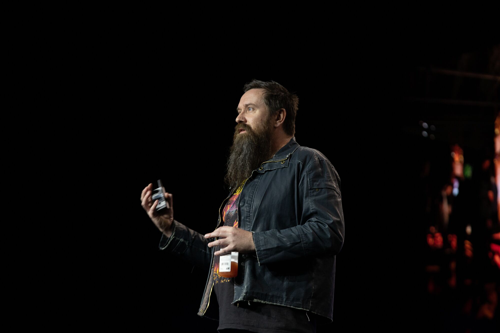 Greg Broadmore of Weta Workshop at DICE 2019.