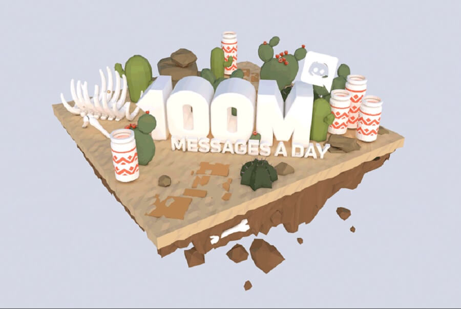 Discord users send 100 million messages a day.
