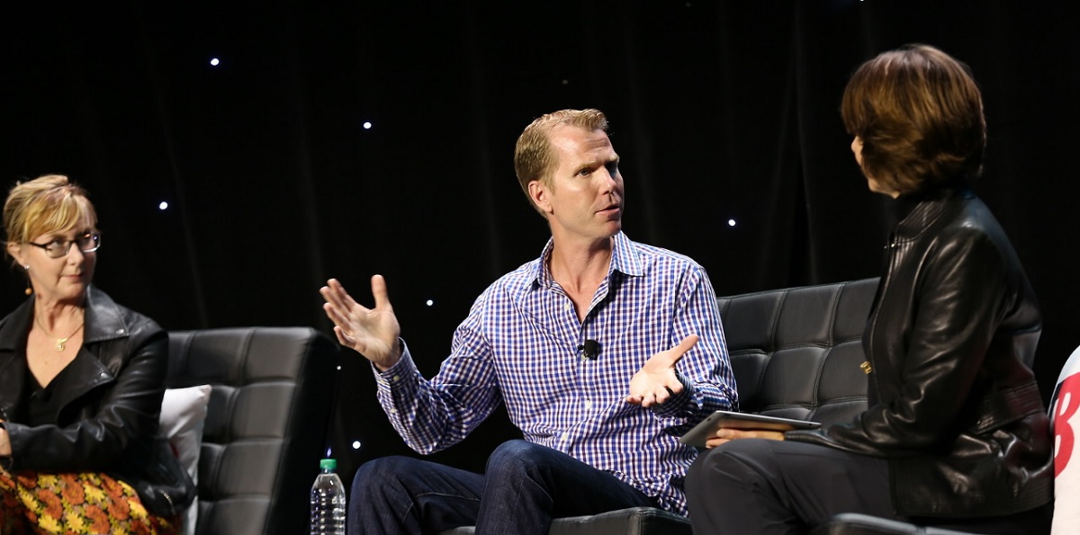 Megan Gaiser, Michael Condrey, and Nicole Lazzaro at GamesBeat 2016.