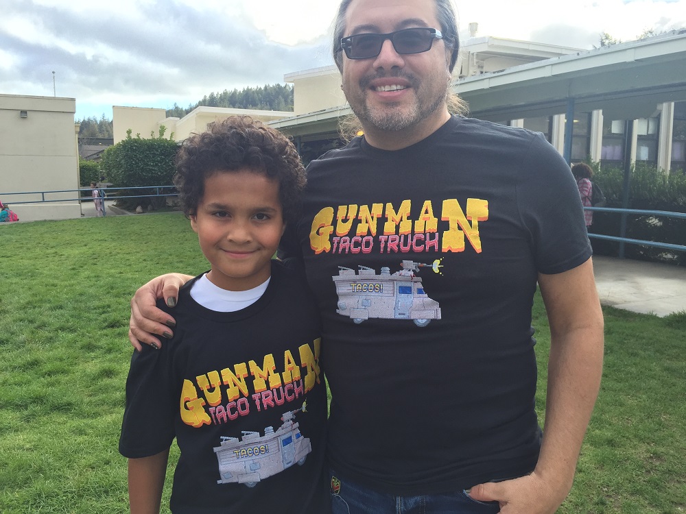 Donovan Brathwaite-Romero and step dad John Romero.