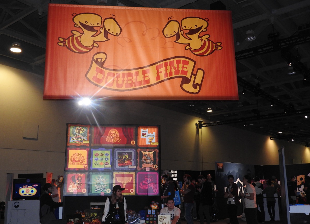 Double Fine's booth at PSX.