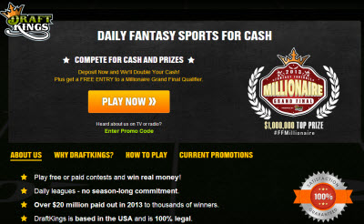 DraftKings has paid $20M out in 2013 to thousands of winners.