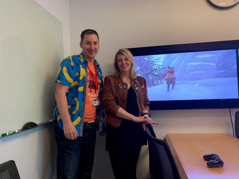 John Beech, principal designer, and Abbie Heppe of Media Molecule.
