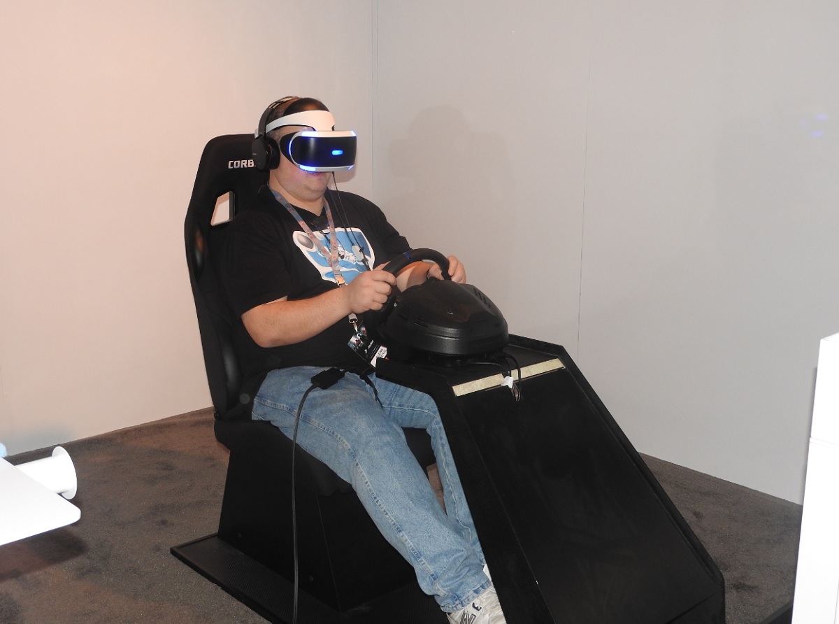 Drive Club using the PlayStation VR platform. You don't want to spin out in this game.