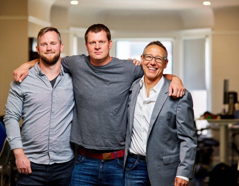 Left to right: Drivetime founders Cory Johnson (CTO), Niko Vuori (CEO) and Justin Cooper (Chief Creative Officer).